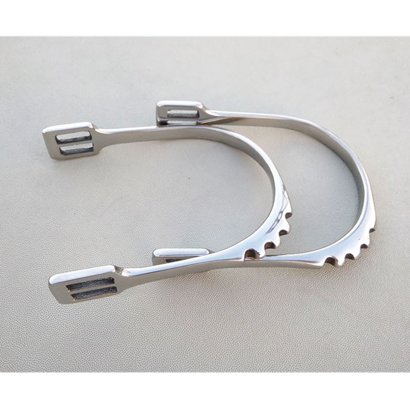 Stainless Steel Spur With Three Teeth Band Horse Riding Equipment