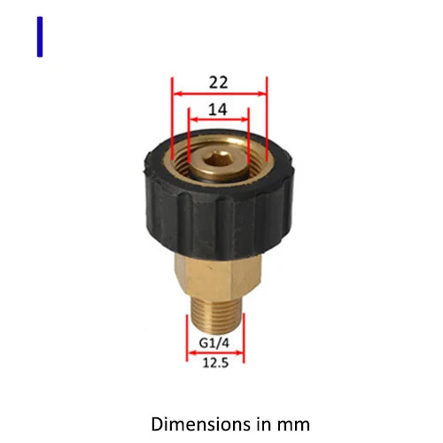 Pressure Washer Gun Lance Bayonet Adapter Snow Foam Lance Adapter High Pressure Car Washer Foam Gun Nozzle Connector for Karcher