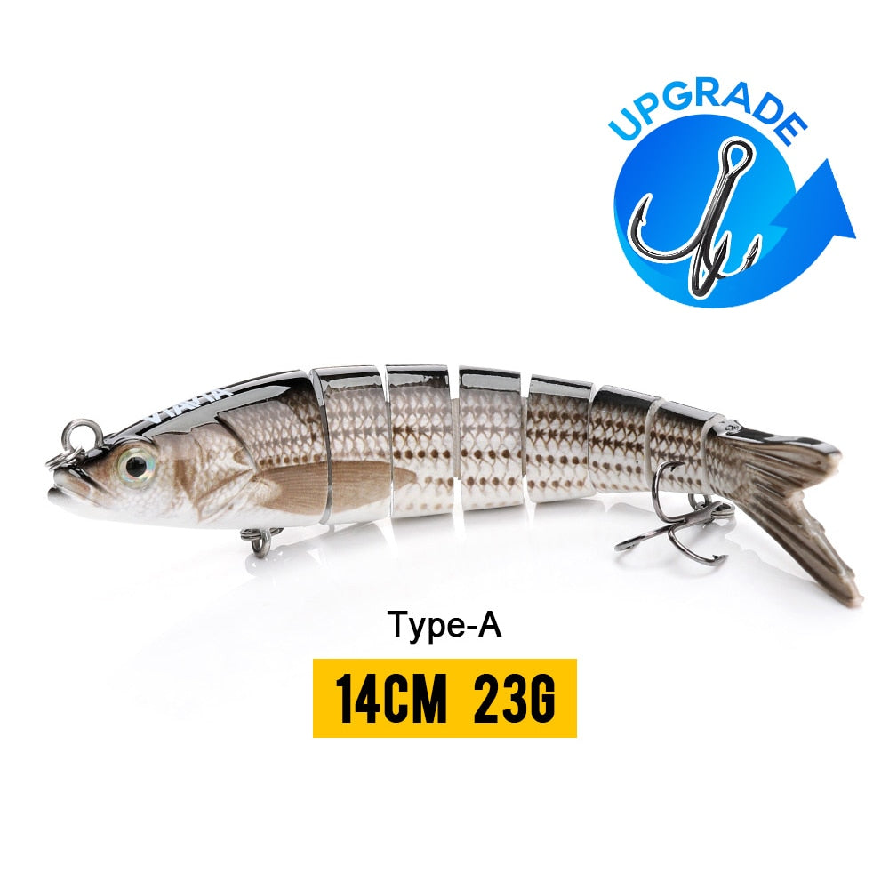 VTAVTA 10/14cm Sinking Wobblers Fishing Lures Jointed Crankbait Swimbait 8 Segment Hard Artificial Bait for Fishing Tackle Lure