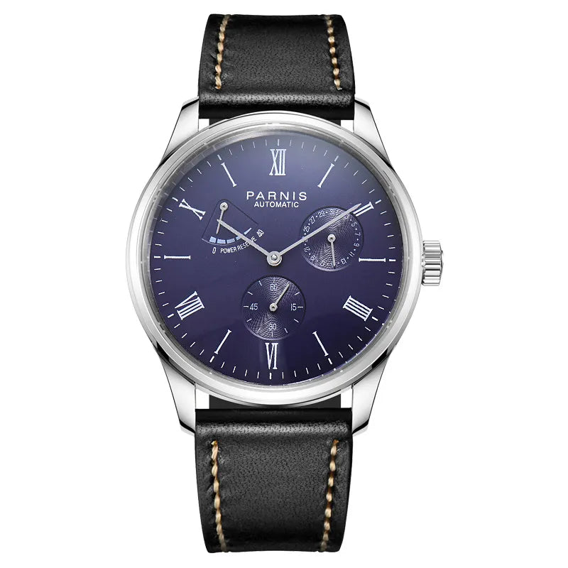 Fashion Luxury Parnis 41.5MM Power Reserve Automatic Mechanical Self Winding Men Watches Mekanik Kol Saati Relogio Automatico
