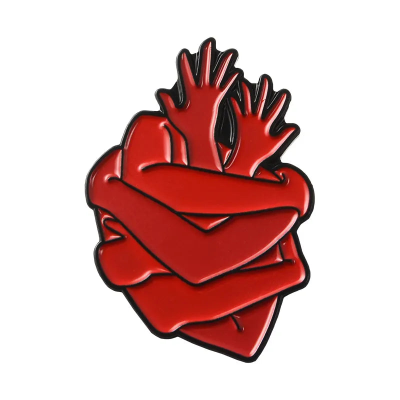 19style Anatomical Heart Enamel Pins Medical Anatomy Brooch Heart Neurology Pins for Doctor and Nurse Lapel Pin Bags Badge