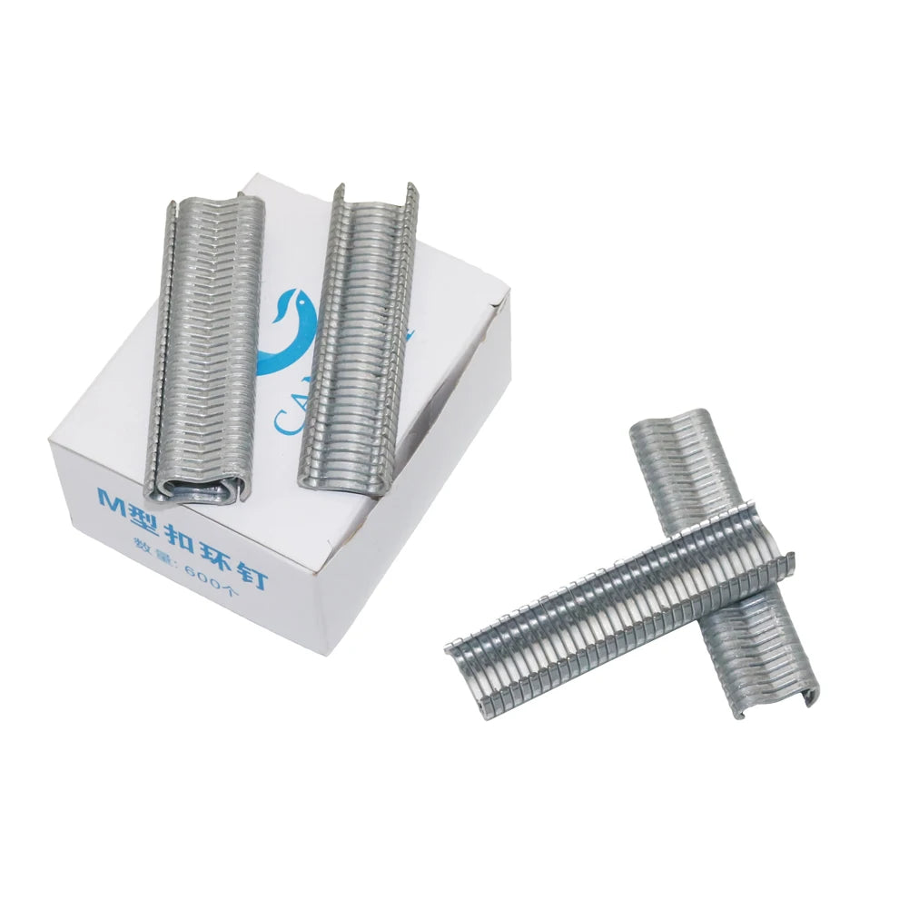 600pcs/Box M Nail Cages Installed Chicken Duck Bird Dog Cage Clamp 2.0 Quail Tied Dove Cage Clamp Rabbit Staples
