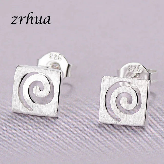 Newest 925 Sterling Silver Needle Women's Jewelry Cute Chic Stud Earrings for School Girls Kids Lady Birthday S925 Stamp