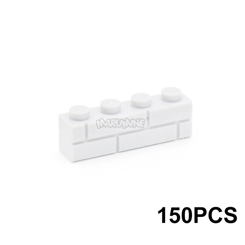 MARUMINE 150PCS 1x3 Wall Bricks Cube Idea Part House Build Block Parts 3622 Compatible Accessories DIY Assembly MOC Street View