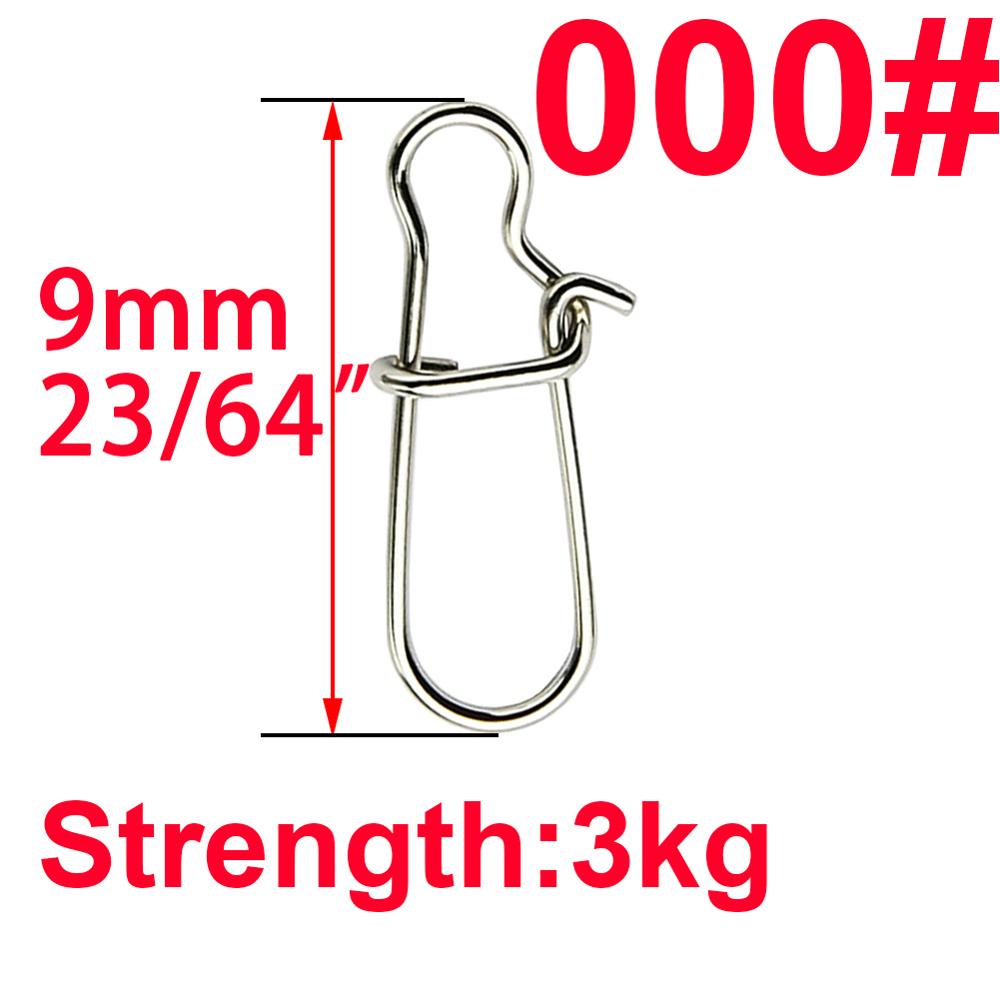 50pcs/Box Stainless Steel Fishing Connector Hooked Snap Barrel Swivel Hook Lure Carp Tool Accessories Goods for Fishing