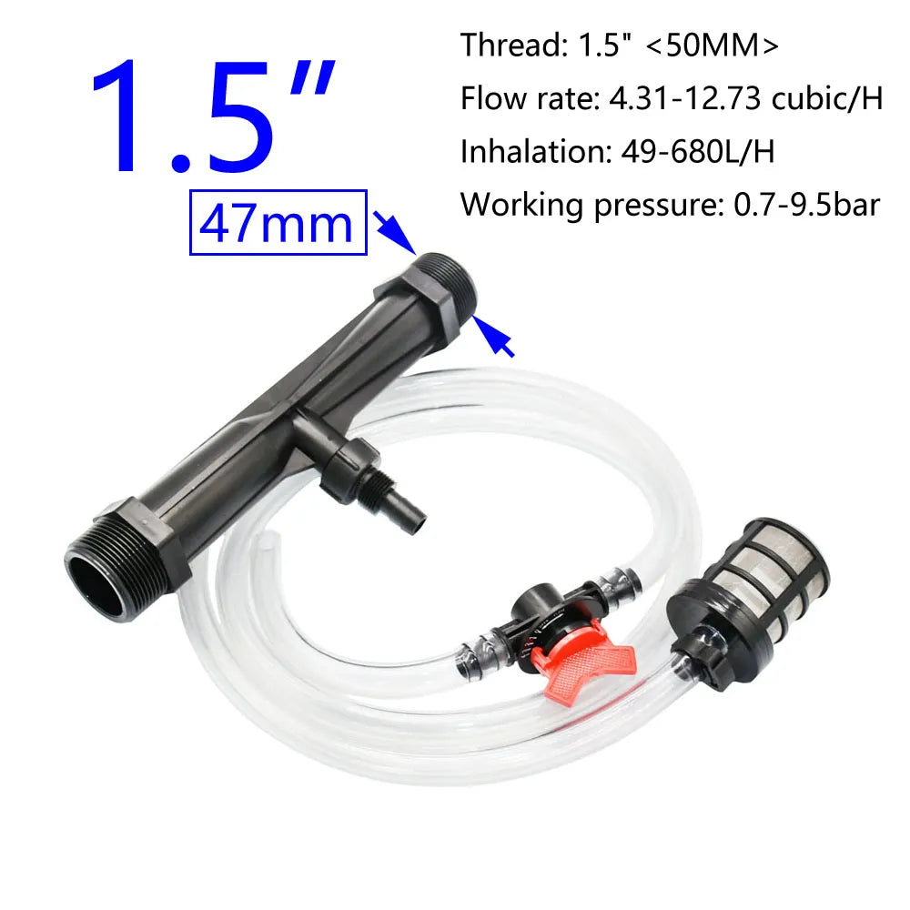 Venturi Fertilization System 3/4 1/2 Irrigation Venturi Automatic Fertilizer Injector Fertilizer Syringe 1set