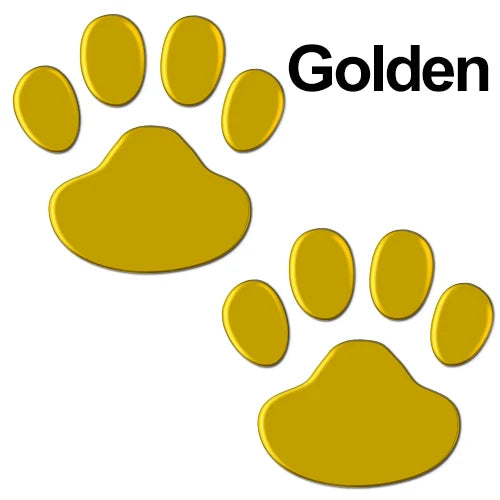 2Pcs/Set Car Sticker Cool Design Paw 3D Animal Dog Cat Bear Foot Prints Footprint Decal Car Stickers Silver Red Black Golden