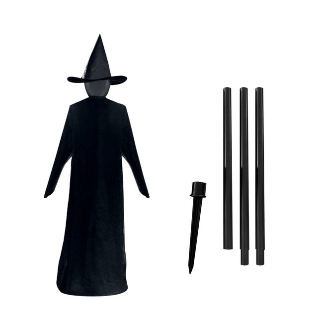 170cm Halloween Light-Up Witches Ghost Halloween Decoration Horror Props Creepy Skeleton for Halloween Decoration Voice Control