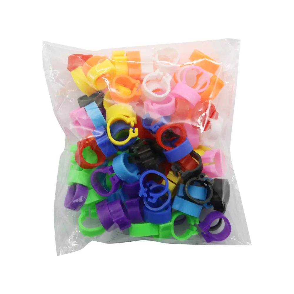 400 Pcs 8mm Bird Foot Clip Ring Pigeon Training Tools 10 Colors Bird Parrot Feeding Identification Foot Ring Animal Supplies