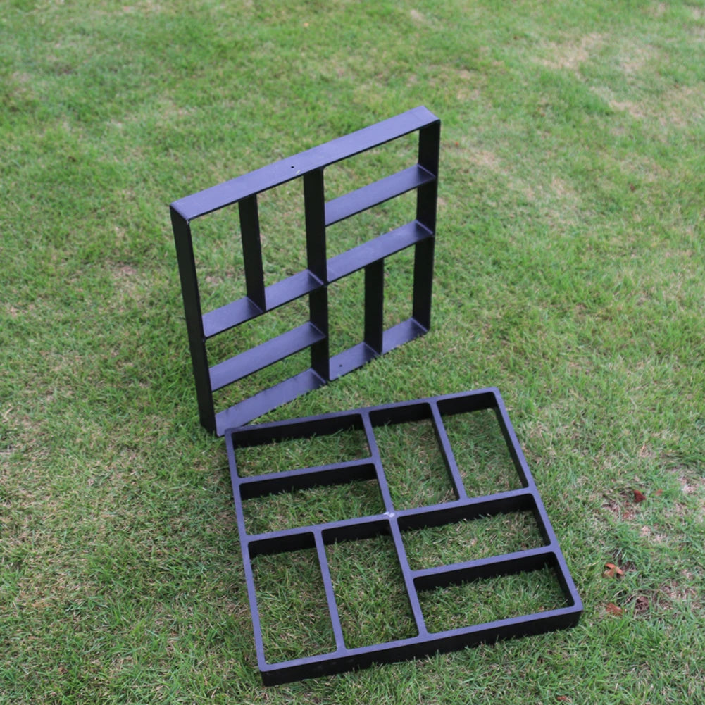 Plastic Path Maker Mold Reusable Concrete Cement Stone Brick Design DIY Manually Paving Paver Walk Mould Garden Building Tool