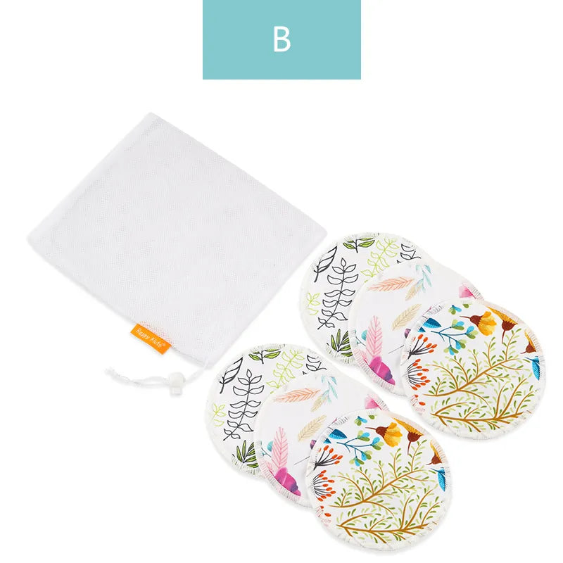 HappyFlute Super Absorbency Bamboo Nursing Pads Mum Use With Laundry Bag Waterproof Washable Feeding Pad Reusable Breast Pads