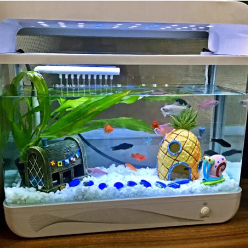 Aquarium Decoration Landscape Vivid Cute Pineapple Simulations Decoration for Aquarium Fish Tank Underwater Decoration