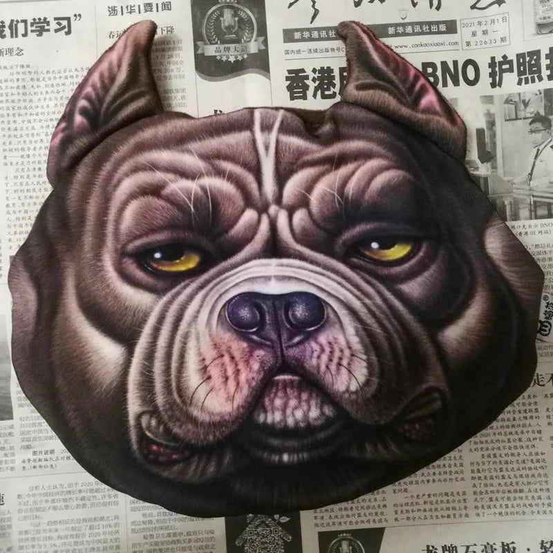 Creative 3D Printed Cat Dog Pets Face Car Headrest Car Neck Support Supplies Neck Safety Cushion Case Without Filling