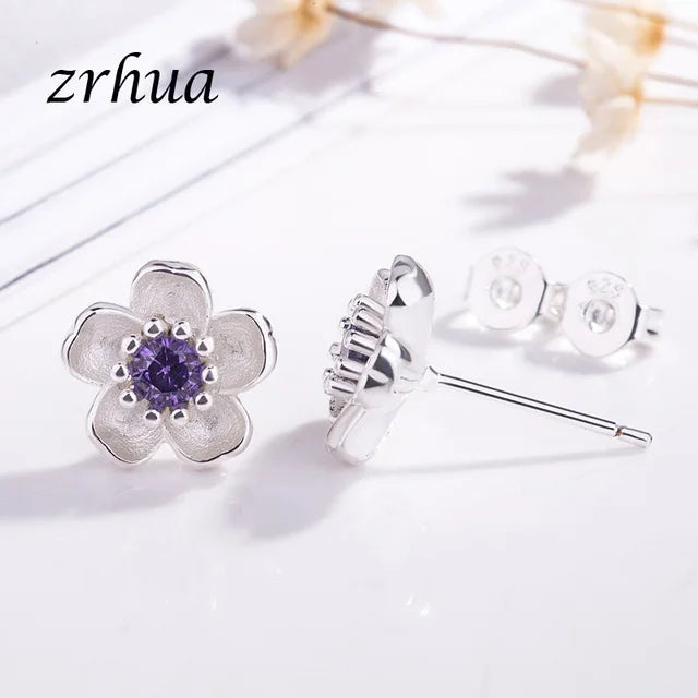 Newest 925 Sterling Silver Needle Women's Jewelry Cute Chic Stud Earrings for School Girls Kids Lady Birthday S925 Stamp