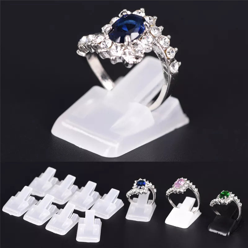 10pcs/Lot Ring Show Plastic Frosted Jewelry Displays Holder for Ring, Decoration Stand