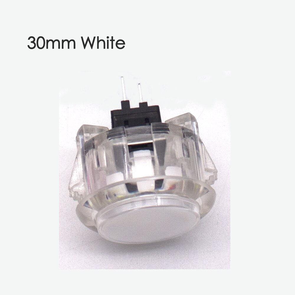 10 Pcs Transparent No LED Arcade 30mm Push Button Copy SANWA Replace OBSF-30 OBSN-30 for DIY Raspberry Pi MAME PC Pandora Game