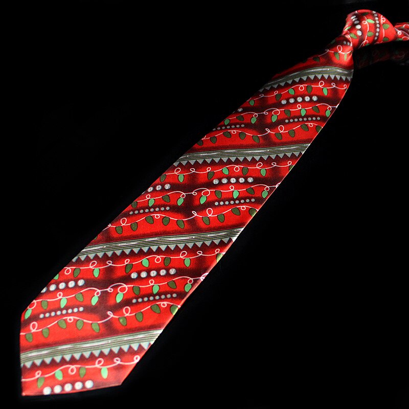 Novelty Design Christmas Ties Red Good Quality Printed Necktie Halloween Christmas Tree Snowman Elk Tie for Men Christmas
