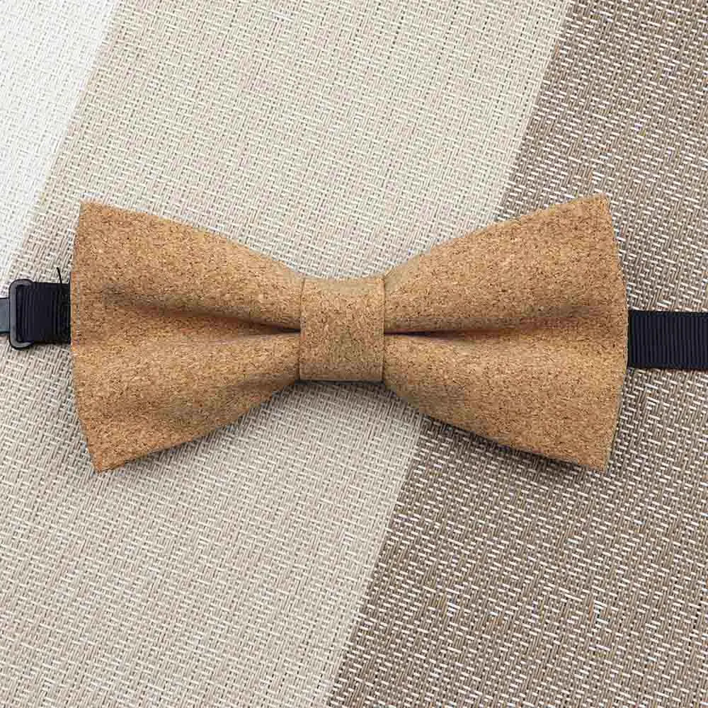 Fashion New Cork Wood Kids Bow Ties Novelty Handmade Fancy Bowtie Adjustable Butterfly Party School Children Accessories