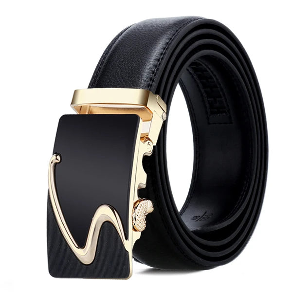 Leather Belts for Men Automatic Male Belts Cummerbunds Leather Belt Men Black Belts Cinturon Hombre