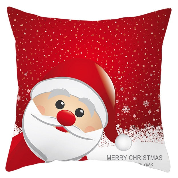 45x45cm Santa Claus Christmas Pillowcase Merry Christmas Decor for Home Christmas Ornament Xmas
