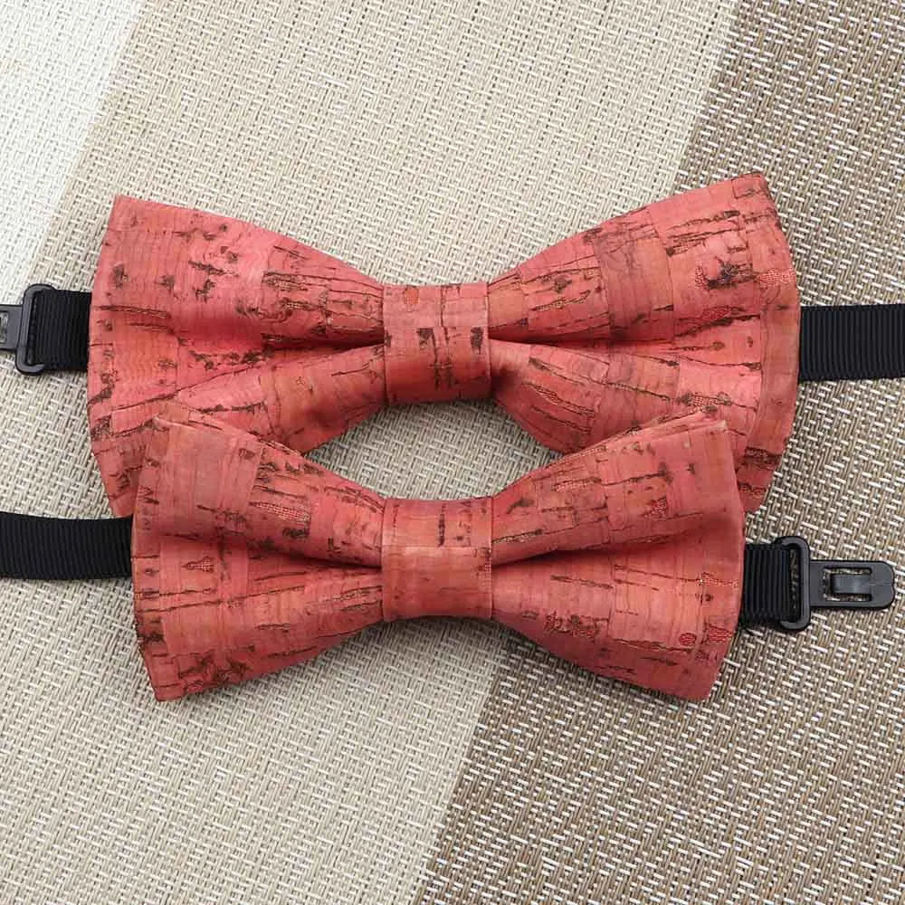 Fashion New Cork Wood Kids Bow Ties Novelty Handmade Fancy Bowtie Adjustable Butterfly Party School Children Accessories