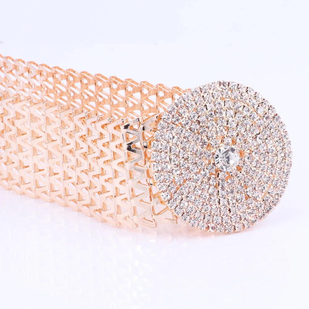 Crystal Bridal Jewelry Sets Gold Color Rhinestone Necklace Wedding Engagement Jewelry Sets for Women