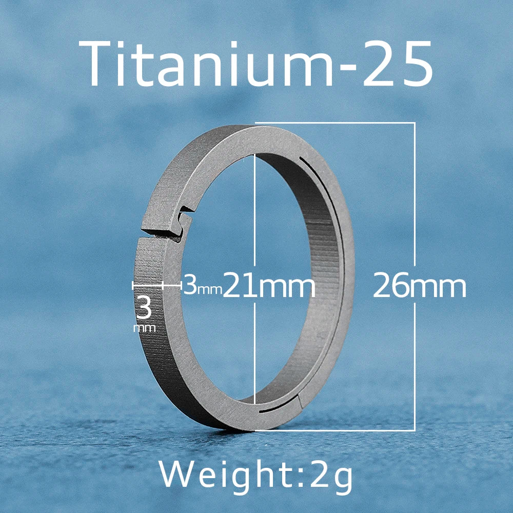 Real Titanium Keyring Super Lightweight Keychain Hanging Buckle for Car Key Ring Holder Quickdraw Tool Creative Accessories