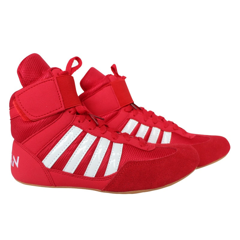 Authentic Wrestling Shoes High Boxing Shoes Cow Muscle Outsole Breathable Wrestling Sneakers for Men and Women 35-46