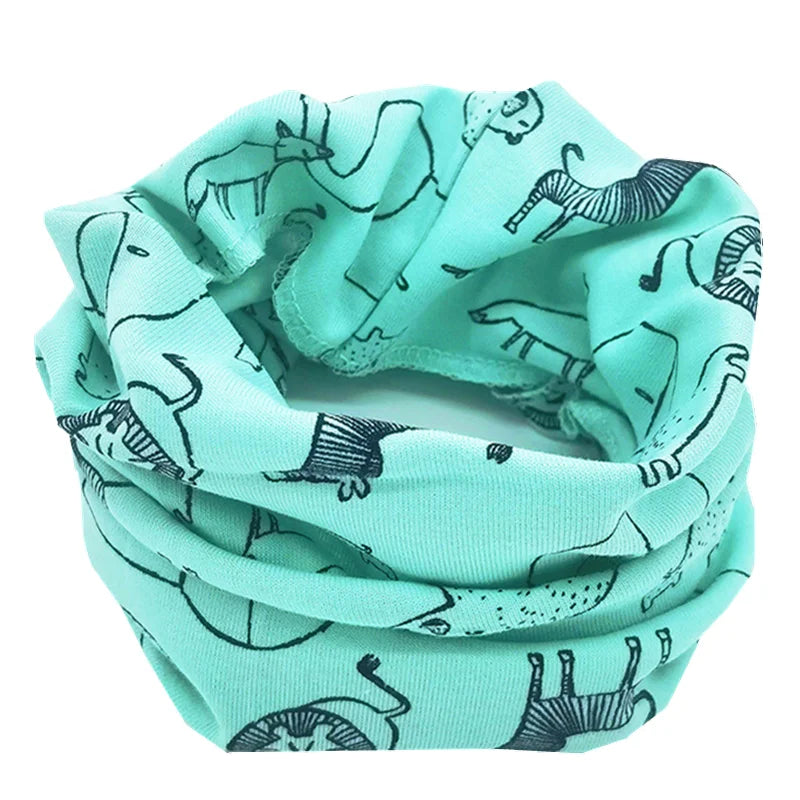 New Autumn Winter Girls Cotton Scarf Kids Scarf Bibs LIC Boys Girls Scarves Lovely Kids Collar Children Bufandas O Ring Scarf