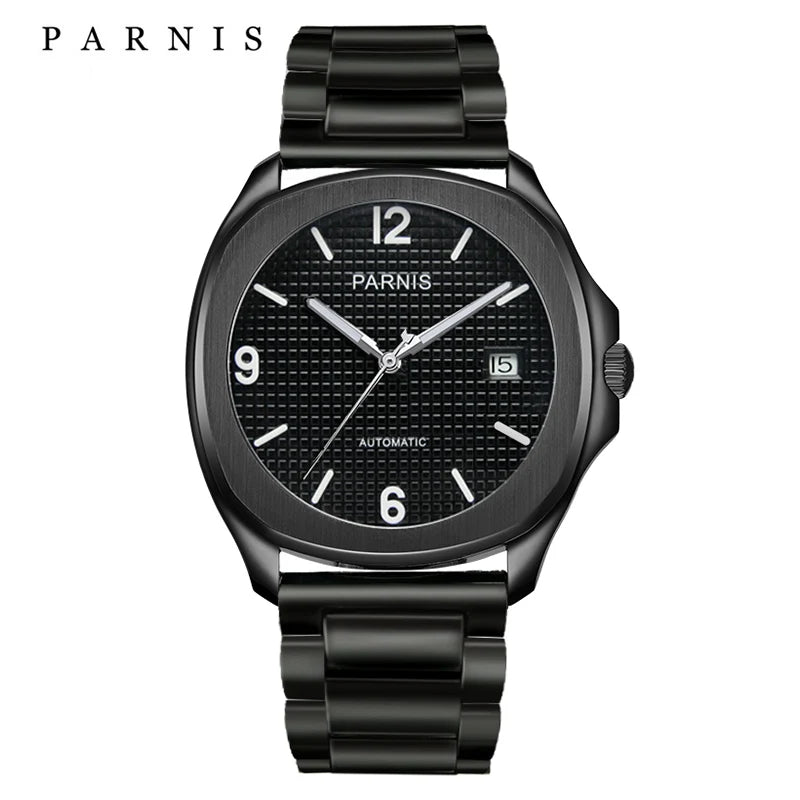 Fashion Parnis 40mm Automatic Watch Minimalist Men Miyota Sapphire Crystal Mechanical Sports Watches Relogio Masculino Man