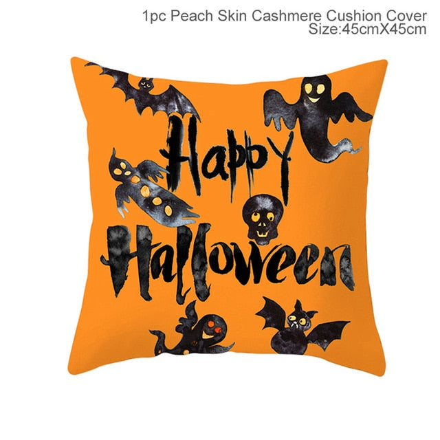 Halloween Decoration for Home Cartoon Pumpkin Bat Ghost Pillowcase Horror Halloween Party Supplies Accessories Haloween Ornament