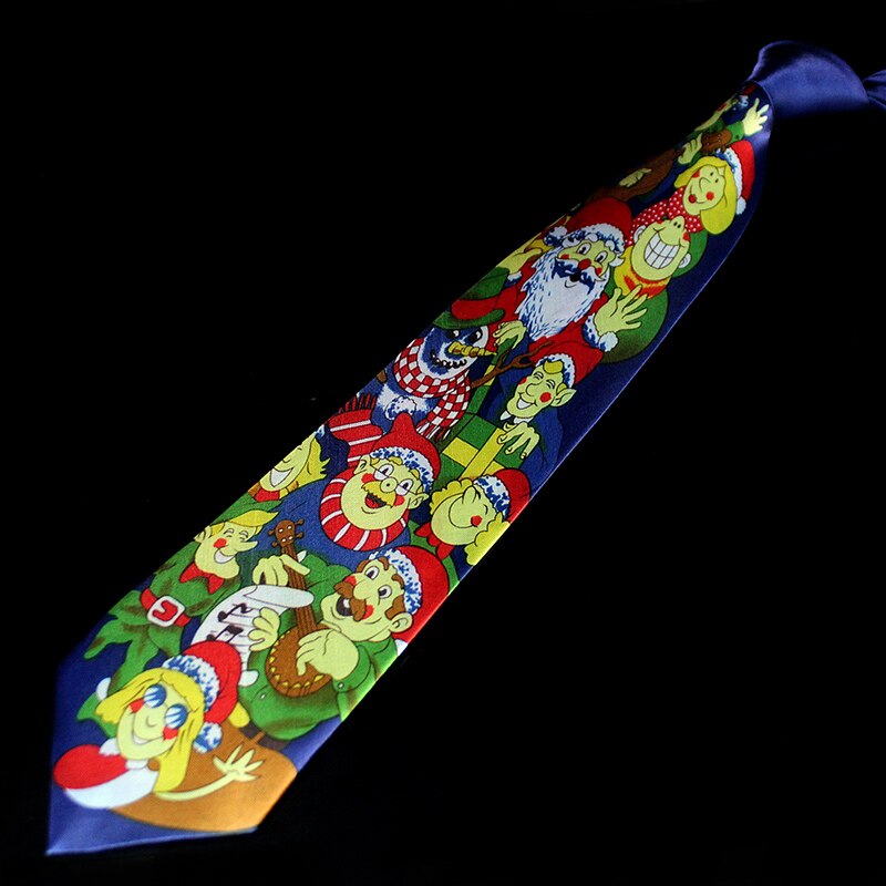 Novelty Design Christmas Ties Red Good Quality Printed Necktie Halloween Christmas Tree Snowman Elk Tie for Men Christmas