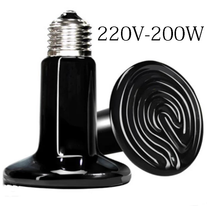 Pet Reptile Heating Lamp 25/50/75/100/150/200w Turtle Ceramic Infrared Lamp Reptile Bulb Temperature Control Equipment 110v/220v