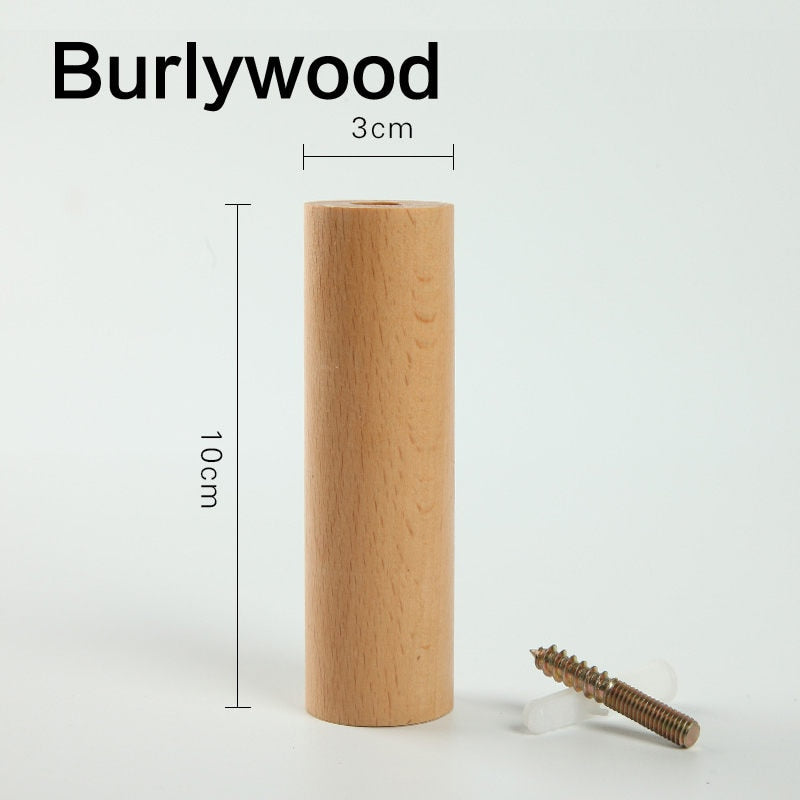 Natural Wood Clothes Hanger Wall Mounted Coat Hook Decorative Key Holder Hat Sca