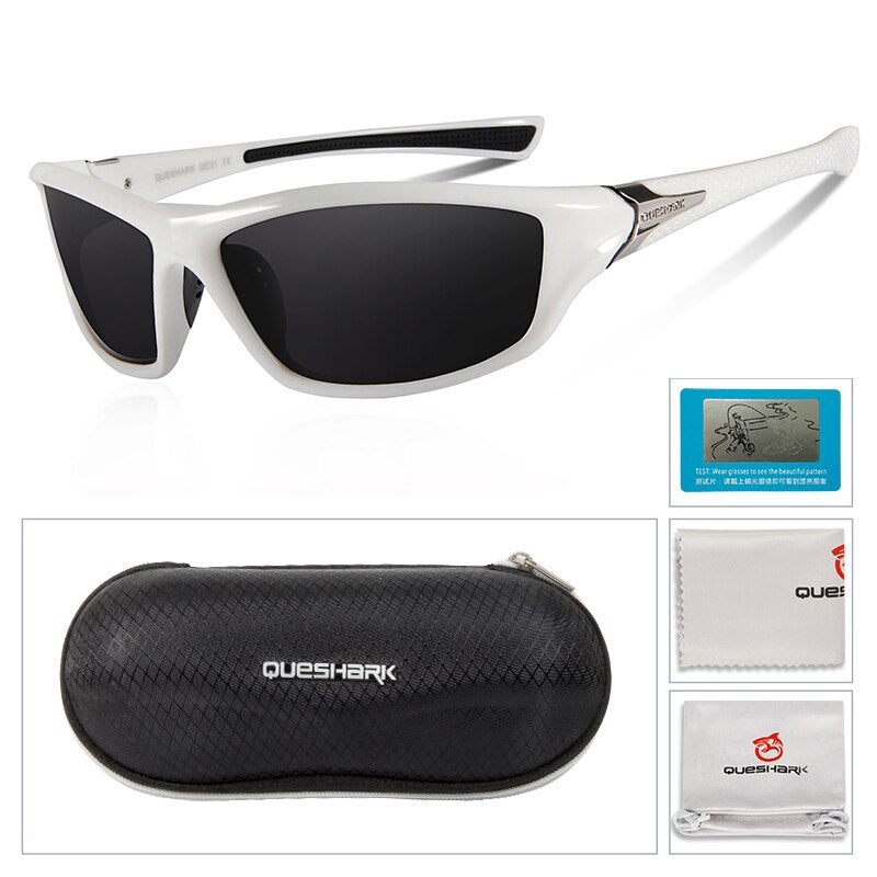 QUESHARK Women Men HD Polarized Ultralight Fishing Sunglasses Sports MTB Bicycle Eyewear Riding Road Bike Cycling Glasses
