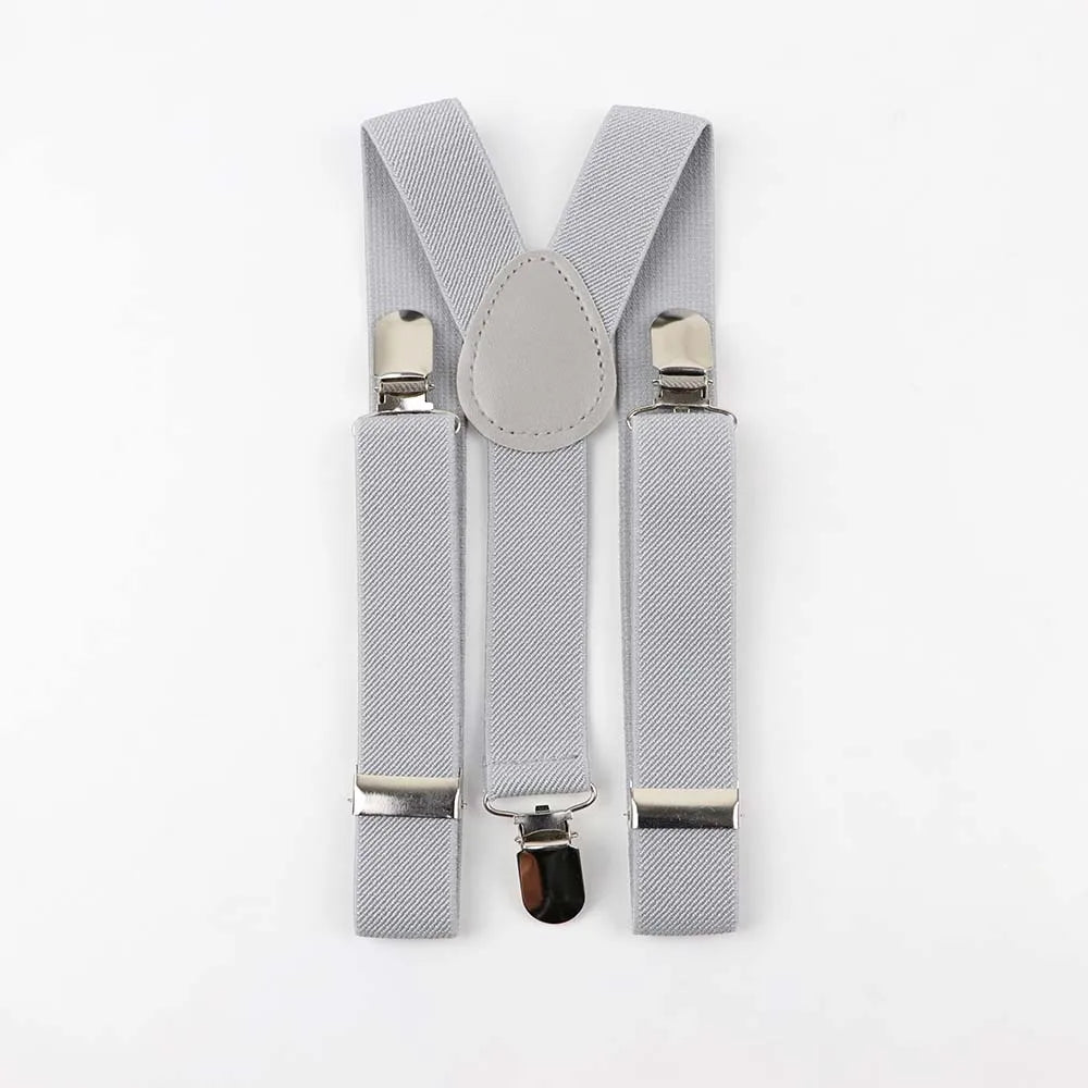 Solid Color Children Belt Baby Boys Suspenders Polyester Y-Back Braces Adjustable Elastic Kids