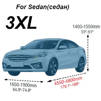 Buildreamen2 Universal Car Cover Sunshade Rain Snow Dust Frost Resistant Car-Cover UV-Anti Sun Dustproof