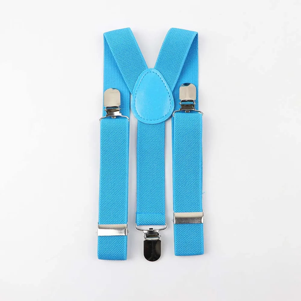 Solid Color Children Belt Baby Boys Suspenders Polyester Y-Back Braces Adjustable Elastic Kids
