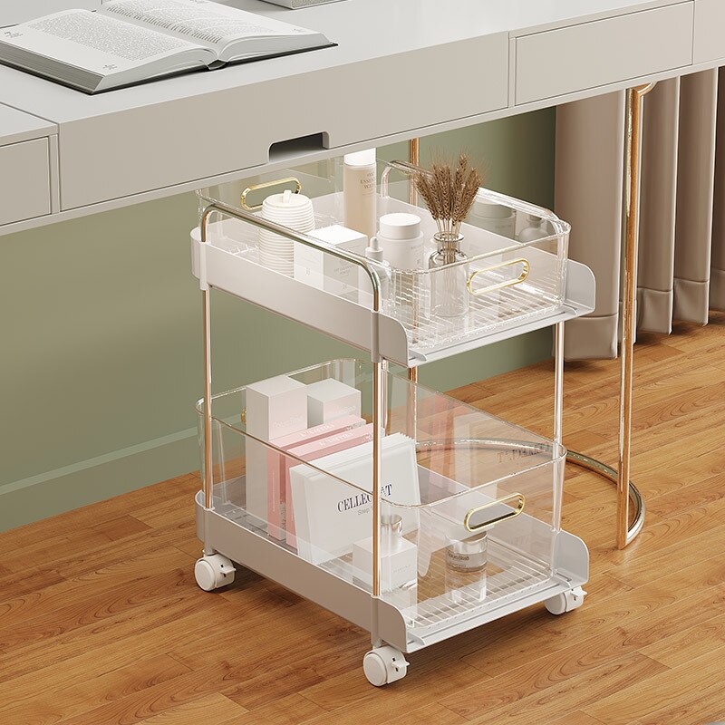 Creative Office Workstation Bag Holder Under Desk Mobile Bookcase School Book Bag Desk Organizer Cabinet Trolley Shelf