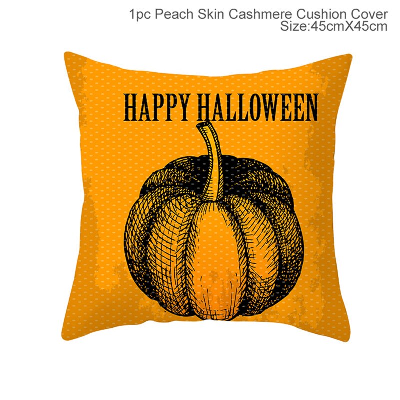 Halloween Decoration for Home Cartoon Pumpkin Bat Ghost Pillowcase Horror Halloween Party Supplies Accessories Haloween Ornament
