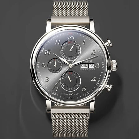 Men's Watches Switzerland LOBINNI Luxury Brand Perpetual Calendar Multi-Function Seagull Automatic Mechanical Sapphire L13019-6