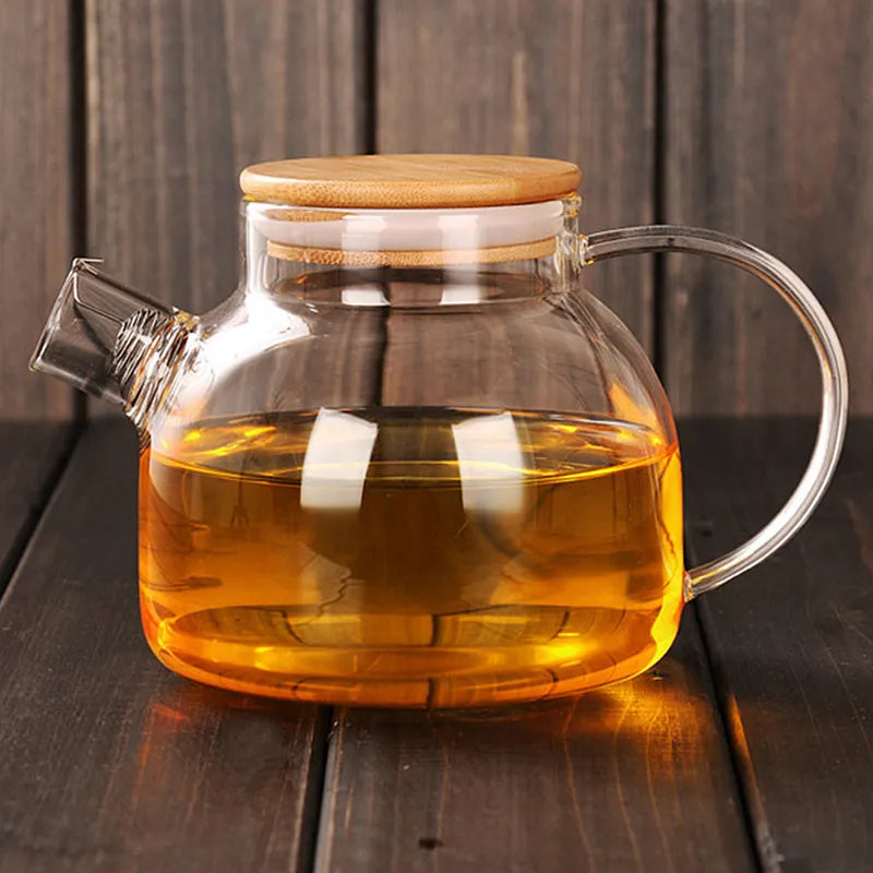 Creative Glass Teapot Large Capacity Cold Water Jug Tea Pot Fruit Juice Green Te