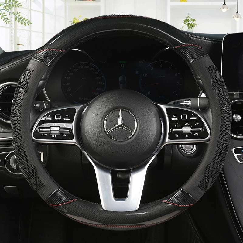 Car Steering Wheel Cover Carbon Fibre Leather for Nissan Qashqai J11 X-Trail T32 for VW GOLF 7 2015 POLO JATTA Passat Tiguan