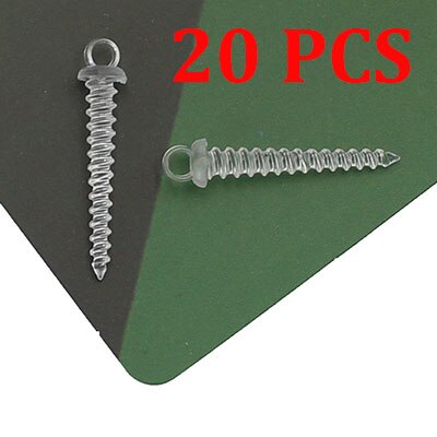 20PCS Pop Up Boilie Screw Peg With Ring Swivel D-Rig Chod Rig Terminal Tackle Bait Holder Screw Carp Fishing Accessories