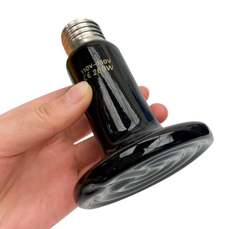 Pet Reptile Heating Lamp 25/50/75/100/150/200w Turtle Ceramic Infrared Lamp Reptile Bulb Temperature Control Equipment 110v/220v