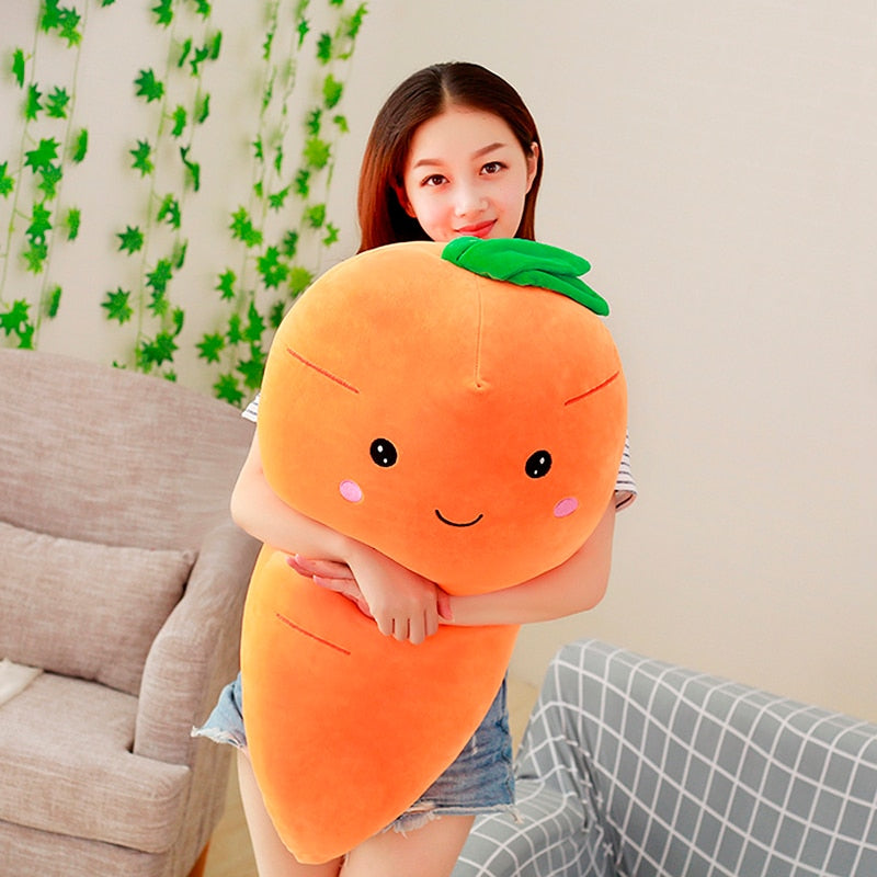 1pc Big Creative Simulation Carrot Plush Toy Super Soft Carrots Doll Stuffed With Down Cotton Pillow Cushion