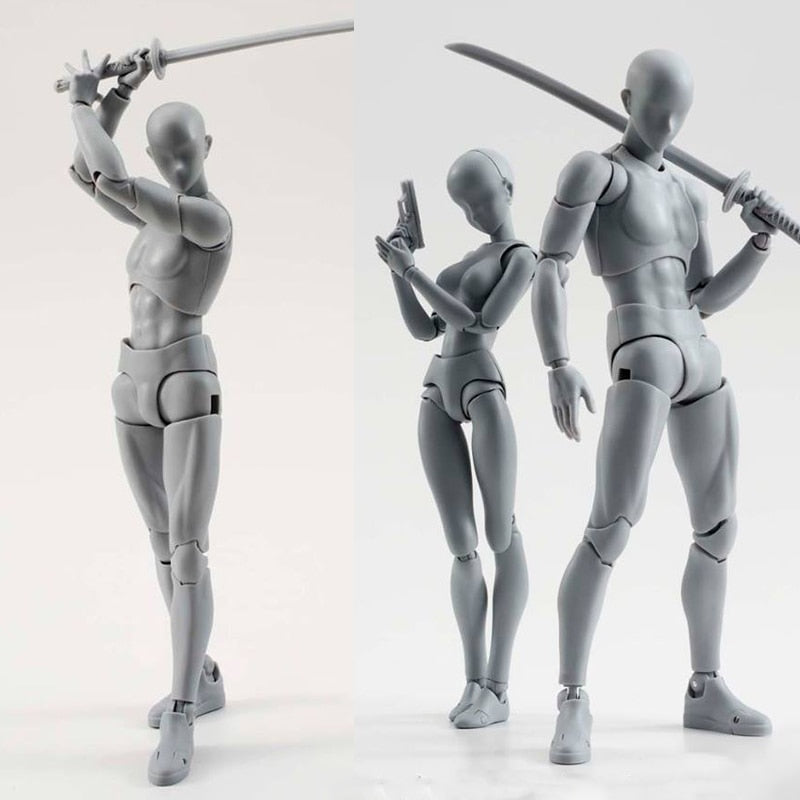 14cm Artist Art Painting Anime Figure SHF Sketch Draw Male Female Movable Body Chan Joint Action Figure Toy Model Draw Mannequin