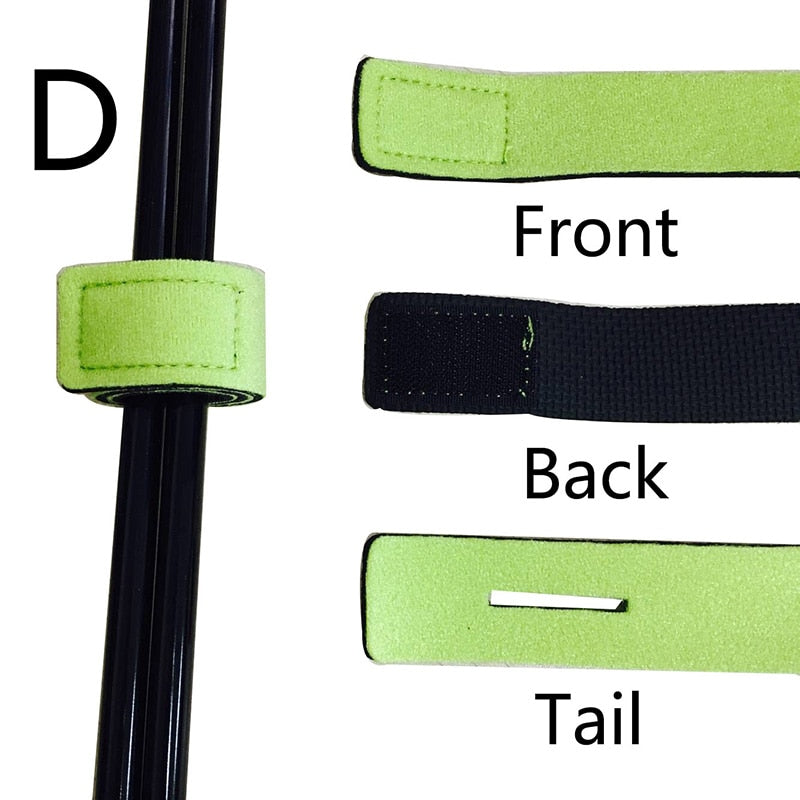 OUTKIT 2PCS New Fishing Tools Rod Tie Strap Belt Tackle Elastic Wrap Band Pole Holder Accessories Diving Materials Non-Slip Firm