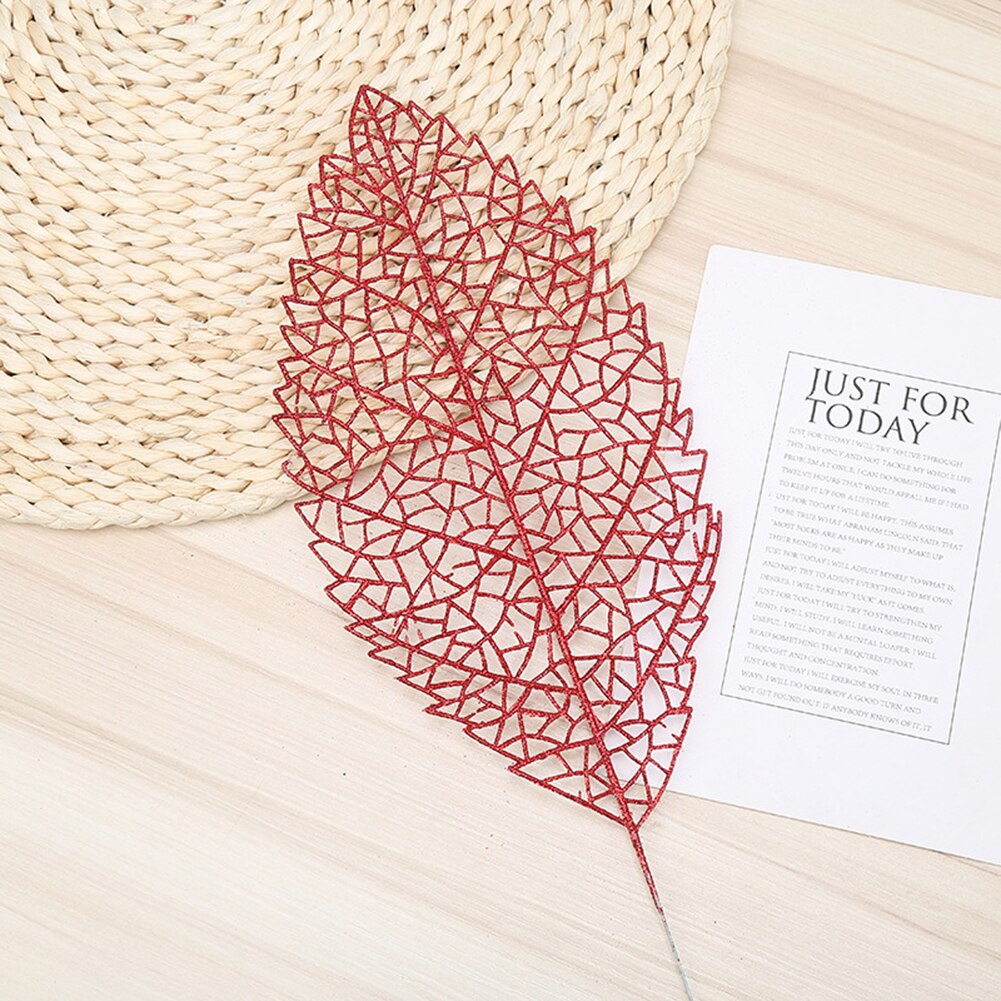 DIY Xmas Tree Garland Hanging Decor Christmas Tree Decor Christmas Hollow Christmas Glitter Tree Branches Simulated Leaves