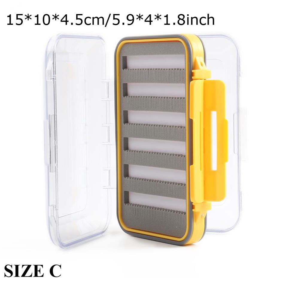 Maximumcatch Fly Box Waterproof Slit Foam High Density 4 Size Fly Fishing Tackle Box